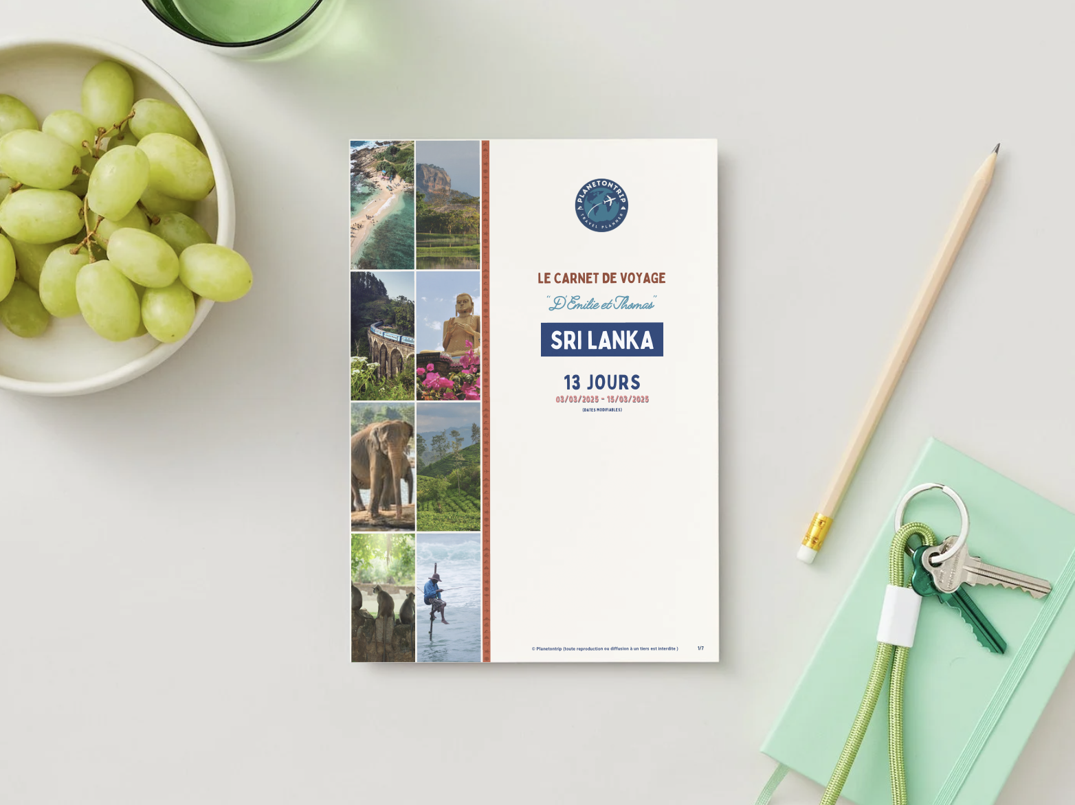 Carnet de voyage personnalisé