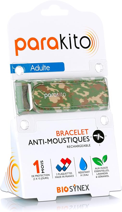 Parakito – Bracelet anti-moustiques réutilisable (2 recharges)