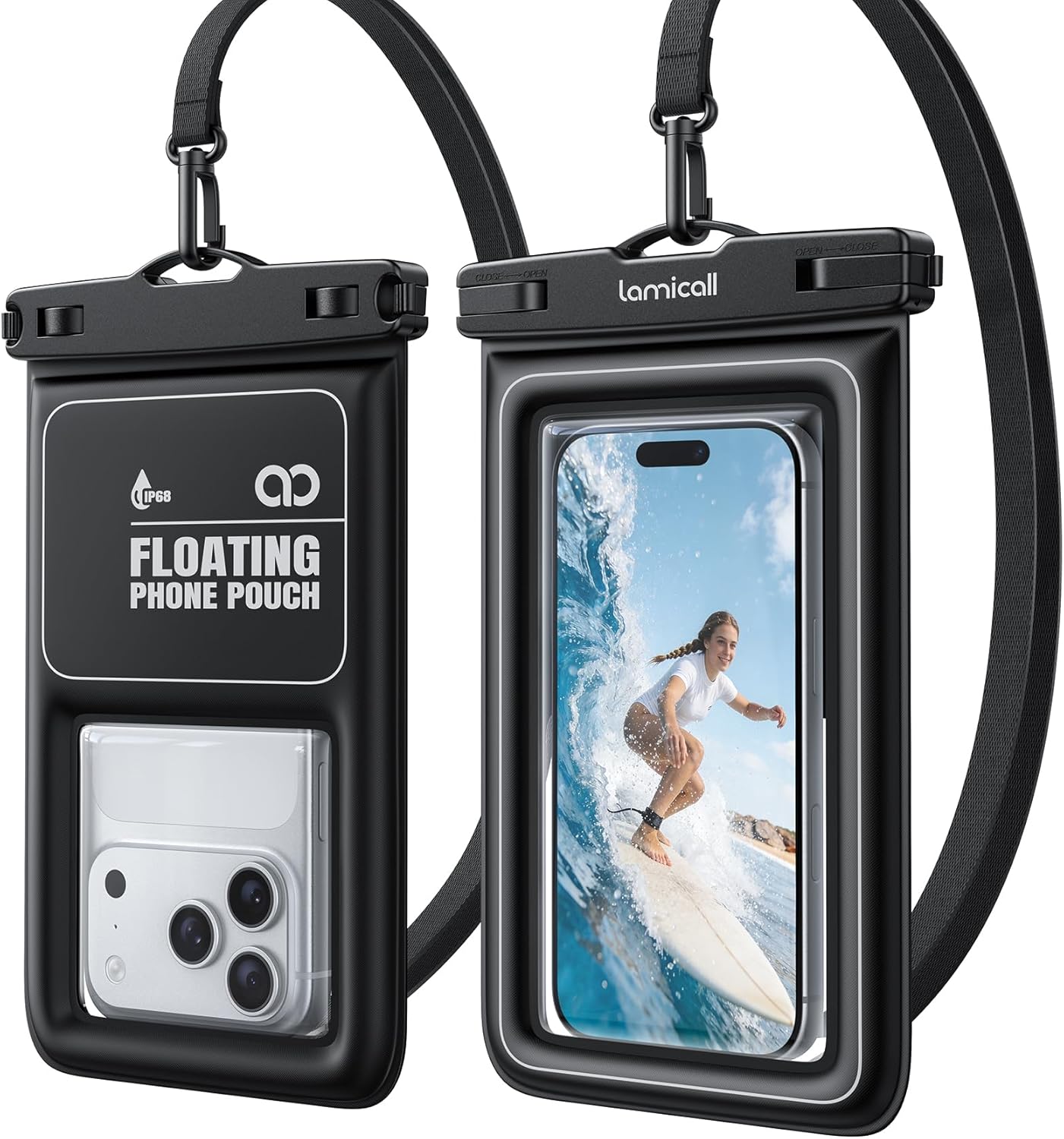 Lamicall – Pochette étanche smartphone IP68 (lot de 2)