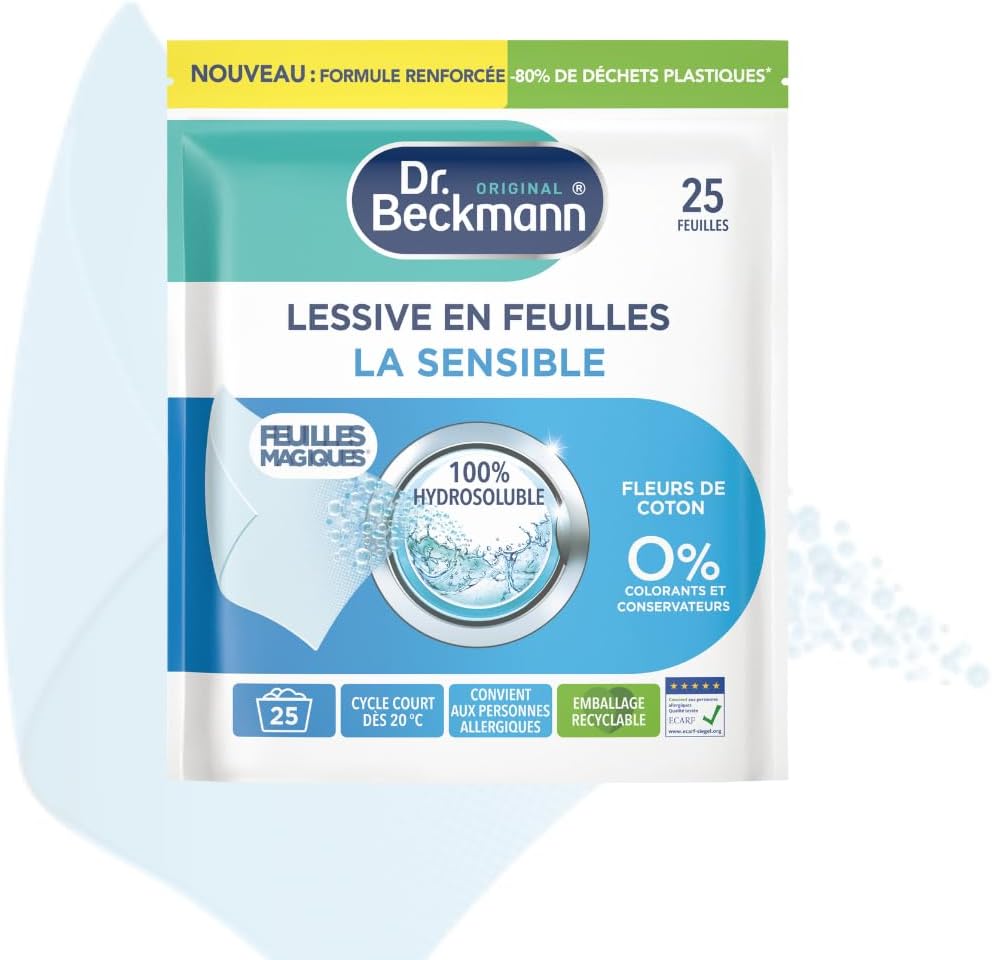 Dr. Beckmann – Lessive en feuilles (25 feuilles)